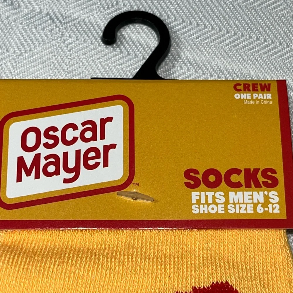 Odd Sox Oscar‎ Mayer Hot Dog Weinermobile Crew Socks New with Tag